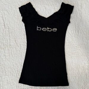 bebe rhinestone top